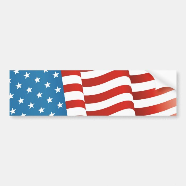American Flag Bumper Sticker (Front)