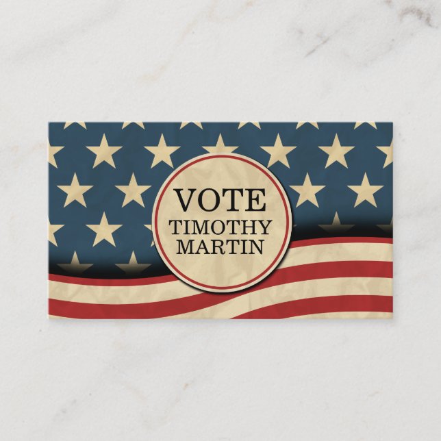 American Flag Business Card (Front)