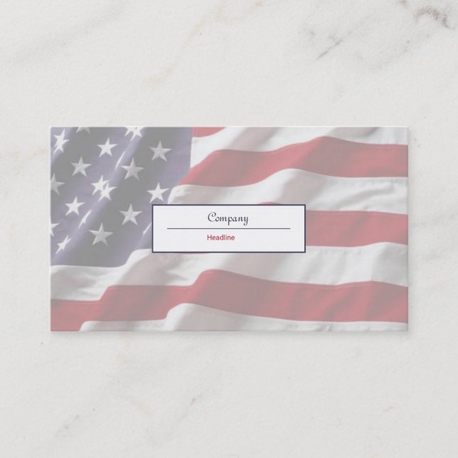 American Flag Business Card (Front)