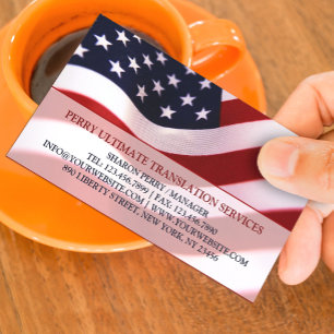 American Flag Business Card