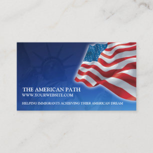American Flag Business Card