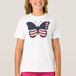 American Flag Butterfly Design-62615 T-Shirt