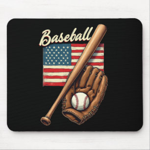 American Flag Bysebyll Player Byt Fan Catcher Pitc Mouse Pad