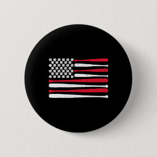 American Flag Bysebyll Usa Vintage Bysebyll Sport 2 Inch Round Button
