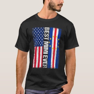 American Flag Cabo Verde Flag Best Mimi Ever Famil T-Shirt