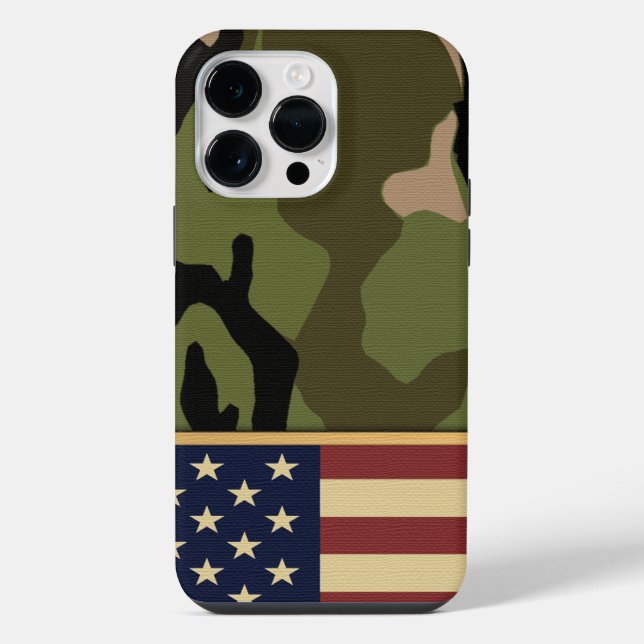 American Flag Camo iPhone Case (Back)