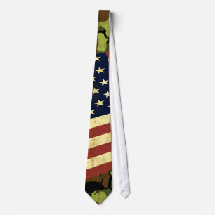 American Flag Camo Tie