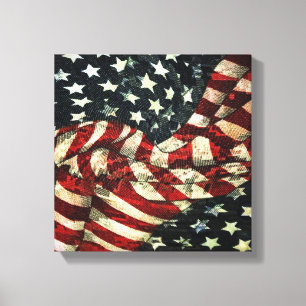 American Flag-Camouflage by Shirley Taylor Canvas Print