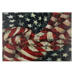 American Flag-Camouflage by Shirley Taylor Cutting Board