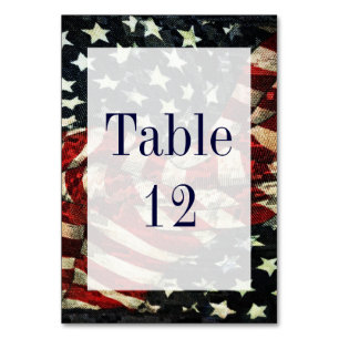 American Flag-Camouflage by Shirley Taylor Table Number