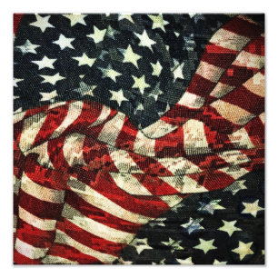 American Flag-Camouflage Photo Print