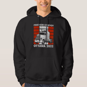 American Flag Canada Flag Freedom Convoy 2022 Truc Hoodie