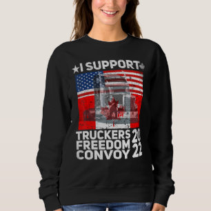 American Flag Canada Flag Freedom Convoy 2022 Truc Sweatshirt