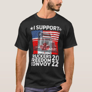 American Flag Canada Flag Freedom Convoy 2022 Truc T-Shirt