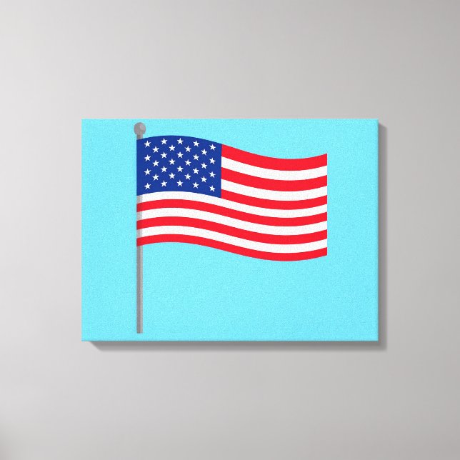 american flag canvas print (Front)