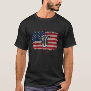 American Flag Celery Retro Vintage T Shirt