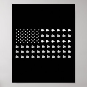 American Flag Chicken Food Usa Patriotism Patriot  Poster