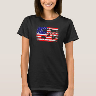 American Flag Chicken Horse Cow Pig Duck Farm Farm T-Shirt