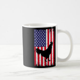 American Flag Chicken Rooster Farm Animal Ranch Coffee Mug