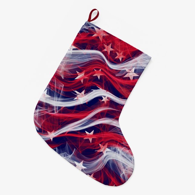 American flag Christmas Stocking (Front (Hanging))