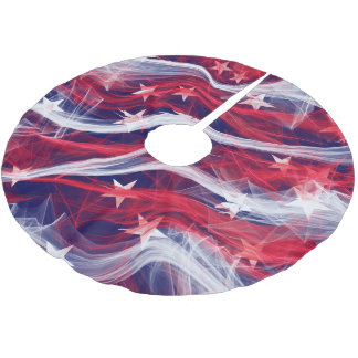 American flag Christmas Tree Skirt