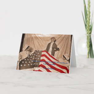 American Flag Circa 1890's Photograph and quote Card