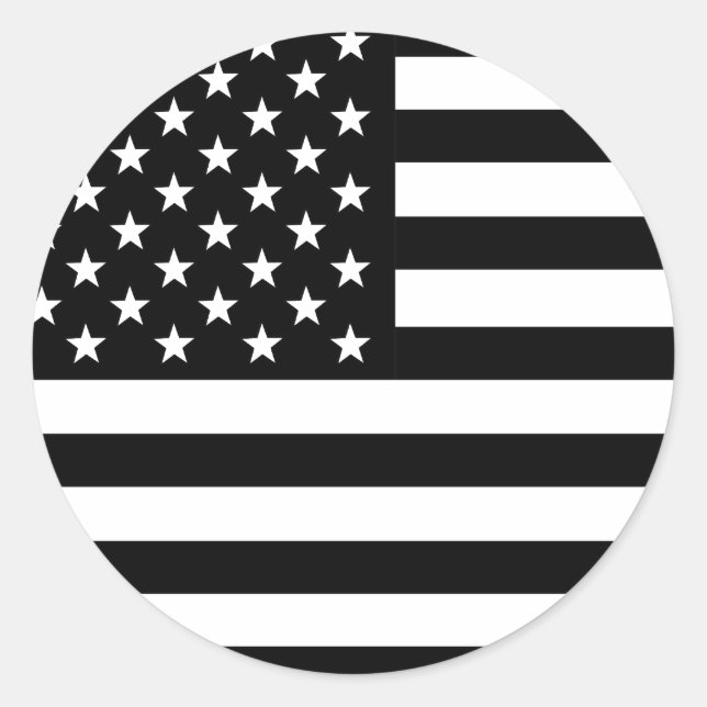American Flag Classic Round Sticker (Front)