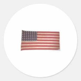 american flag classic round sticker