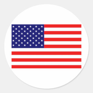 American Flag Classic Round Sticker