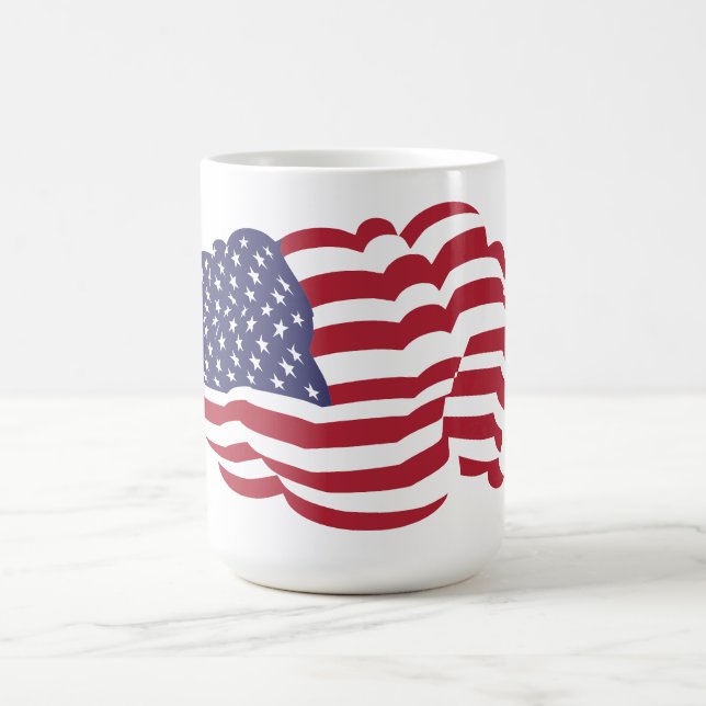 American Flag Cloud Coffee Mug (Center)