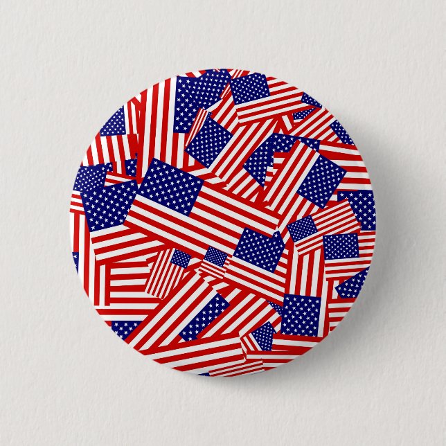 American Flag Collage 2 Inch Round Button (Front)