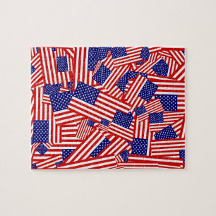 American Flag Collage Jigsaw Puzzle
