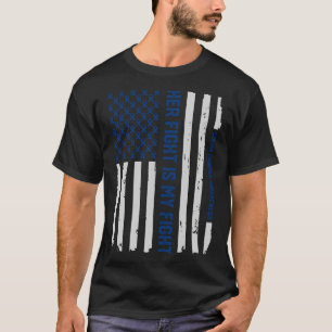 American Flag Colourectal Colon Cancer Awareness T-Shirt