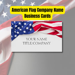 American Flag Company Name  Business Card