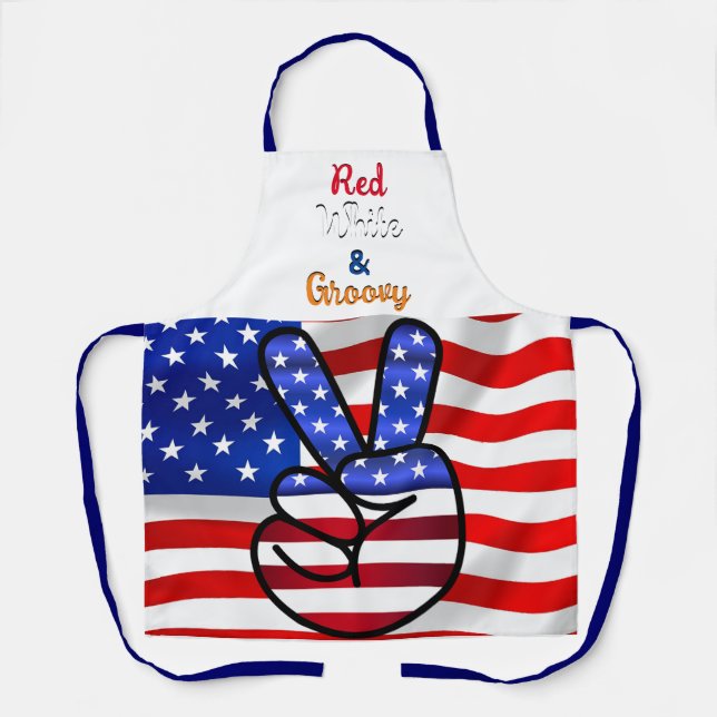 American Flag Cooking Apron  (Front)