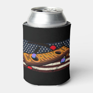 American Flag Cornhole Can Cooler