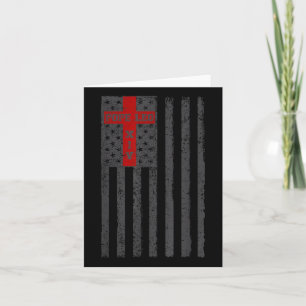 American Flag Cross Pope Leo Xiv - Catholic New Po Card