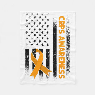 American Flag Crps Awareness 1  Fleece Blanket