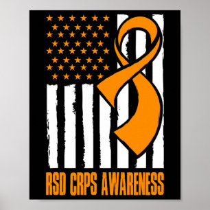 American Flag Crps Awareness  Poster