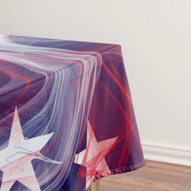 American flag Custom Cotton Tablecloth (In Situ)