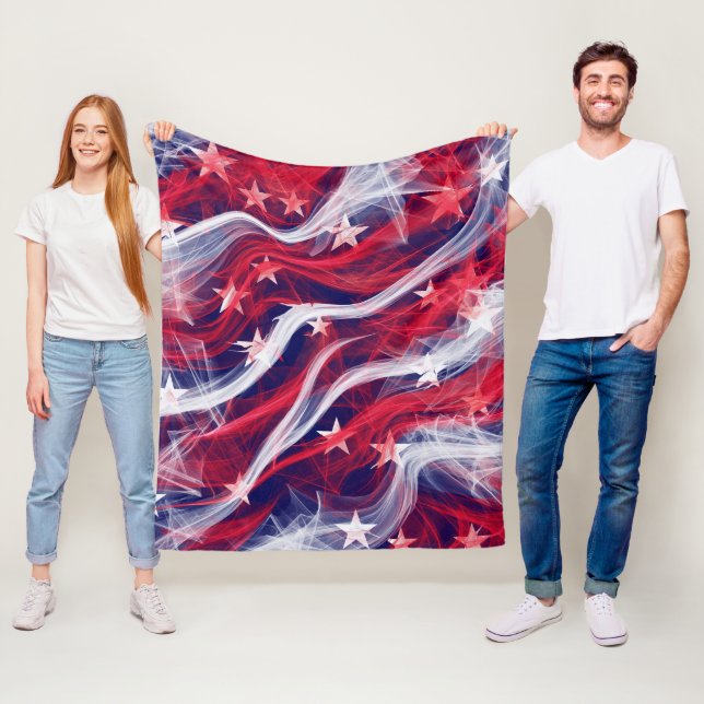 American flag Custom Fleece Blanket (In Situ)