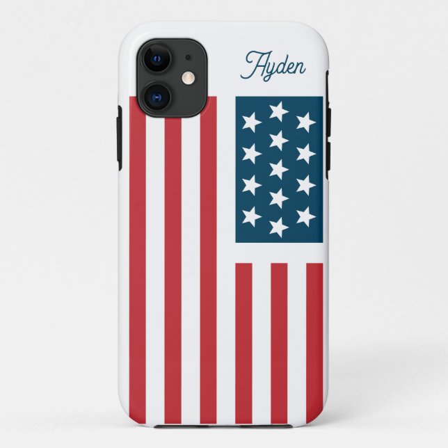American Flag Customizable  Case-Mate iPhone Case (Back)