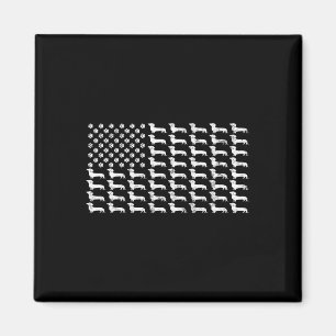 American Flag Dachshund Patriotic Dog Dad Mom 4th Magnet