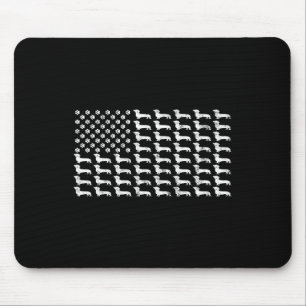 American Flag Dachshund Patriotic Dog Dad Mom 4th Mouse Pad