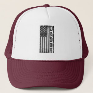 AMERICAN FLAG, DADDY, FATHERS DAY, PATRIOTIC GIFT TRUCKER HAT