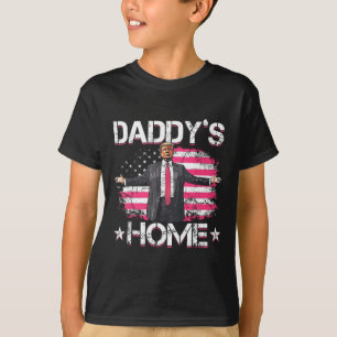 American Flag Daddy's Home Trump 2024 Patriotic T-Shirt