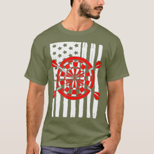 American Flag Dart Lover Theme Graphic Design T-Shirt