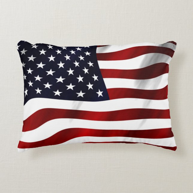American Flag Decorative Pillow (Front)