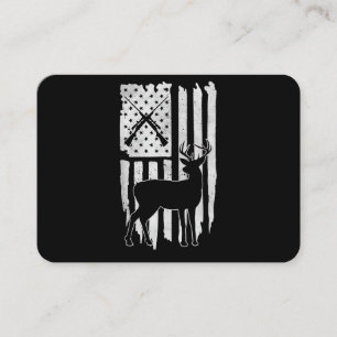 American Flag Deer Hunting Patriotic Hunter Men Wo Business Card