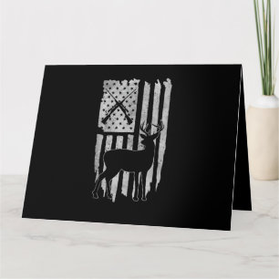 American Flag Deer Hunting Patriotic Hunter Men Wo Card